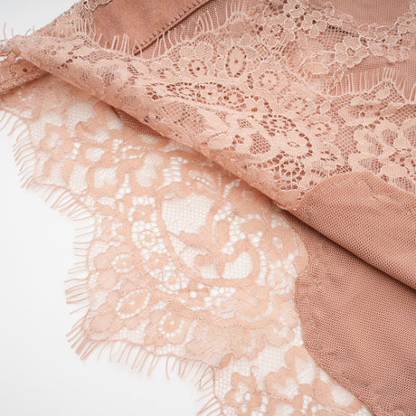 Lexi Mini Dress Pink Bustier Lace Hem & Spaghetti Straps