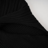Liana Top Liana Twist Detail High Neck Sleeveless Black Ribbed