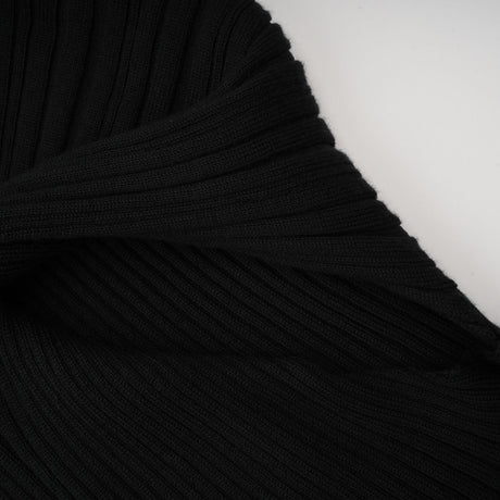 Liana Top Liana Twist Detail High Neck Sleeveless Black Ribbed
