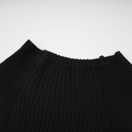 Liana Top Liana Twist Detail High Neck Sleeveless Black Ribbed