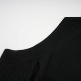 Liana Top Liana Twist Detail High Neck Sleeveless Black Ribbed