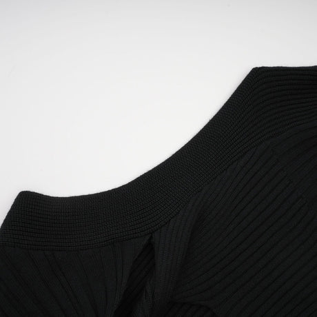 Liana Top Liana Twist Detail High Neck Sleeveless Black Ribbed