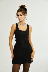 Liane bowdetail cutout mini dress