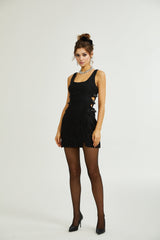 Liane bowdetail cutout mini dress