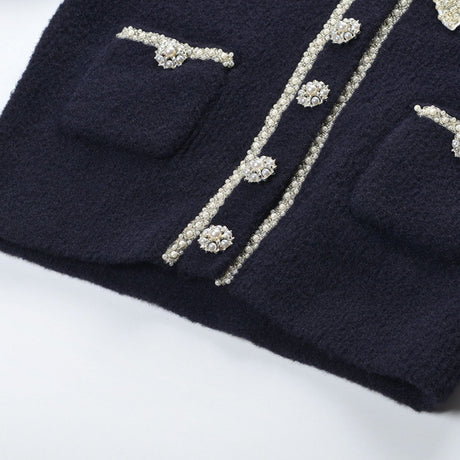 Liane fauxpearl embellished jacket  skirt matching set