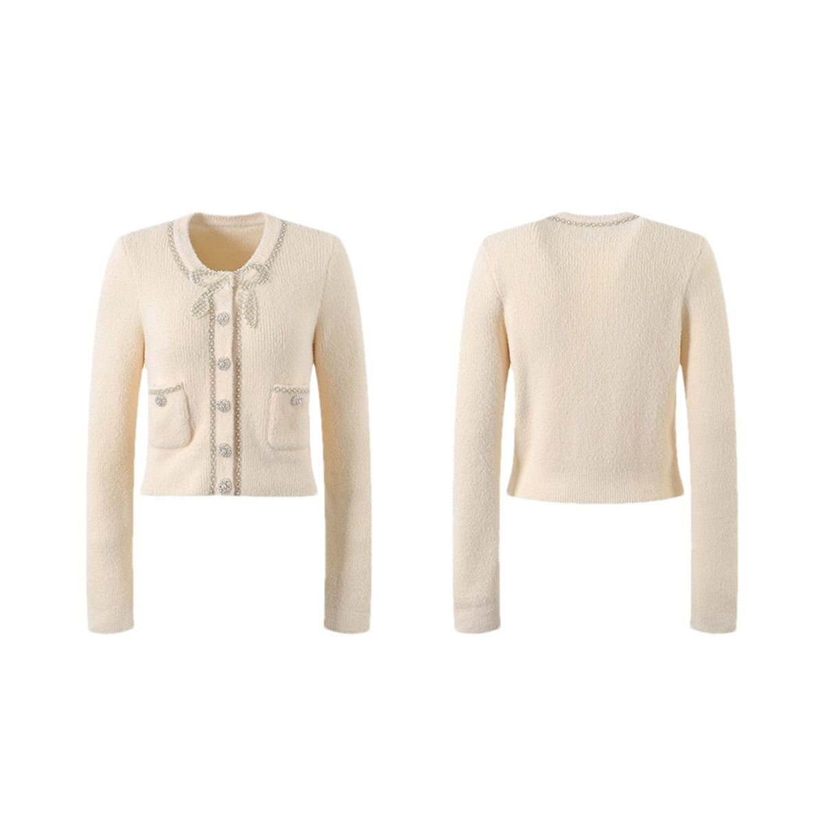 Liane fauxpearl embellished jacket  skirt matching set