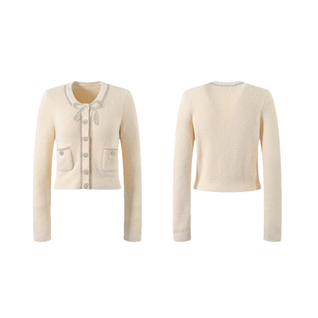 Liane fauxpearl embellished jacket  skirt matching set