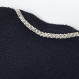 Liane fauxpearl embellished jacket  skirt matching set