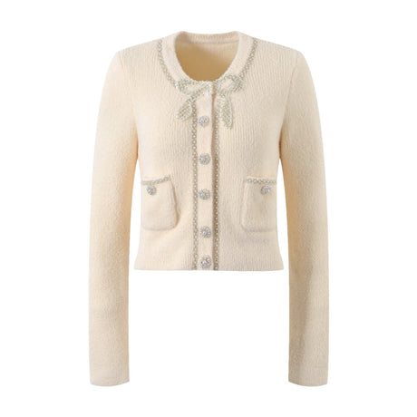Liane fauxpearl embellished jacket  skirt matching set