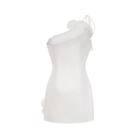 Liane floral offshoulder mini dress in White