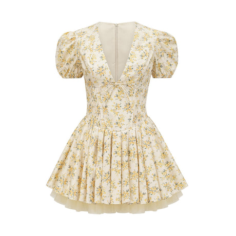 Liane floralprint pleated mini dress