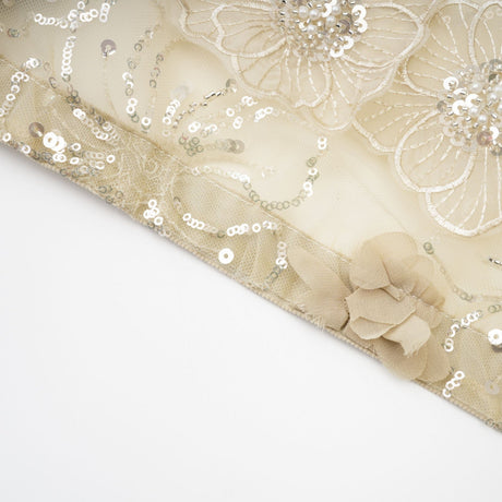 Liane semisheer flower beaded organza light luxury jacket