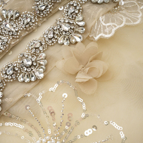 Liane semisheer flower beaded organza light luxury jacket