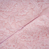 Licia Floral Midi Dress in Vibrant Pink with Lace Overlay & Crystal Embellishments