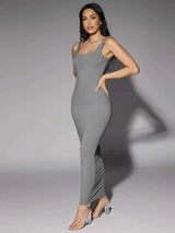 Lidia Maxi Dress - Slim Fit - High Stretch Fabric Elasticity - Casual Style - Sleeveless Design - Natural Waist Line (mid Waist)
