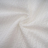 Lilah Midi Dress White Crochet Puff Godet Slip Zip & Flair