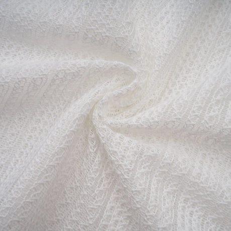 Lilah Midi Dress White Crochet Puff Godet Slip Zip & Flair