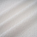 Lilah Midi Dress White Crochet Puff Godet Slip Zip & Flair