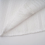 Lilah Midi Dress White Crochet Puff Godet Slip Zip & Flair