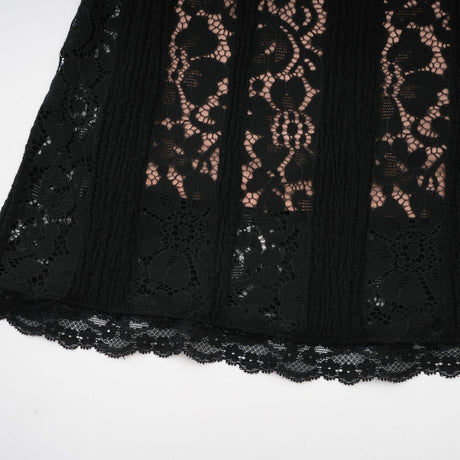 Liliana Floral Midi Dress in Black with OffShoulder Design & Flared Cuffs
