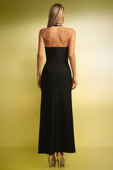 Lily Black Sequin Diamond Maxi Dress