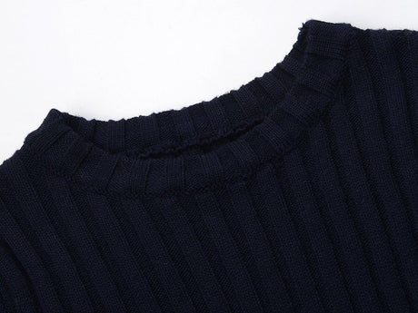 Lina Fitted Top and Flared Skirt Set - Ribbed Texture - Striped Sleeves - Skirt Sections