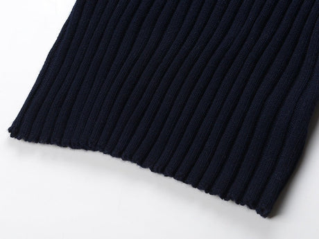 Lina Fitted Top and Flared Skirt Set - Ribbed Texture - Striped Sleeves - Skirt Sections