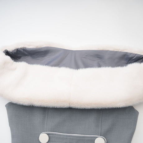 Lina grey fauxfur mini dress