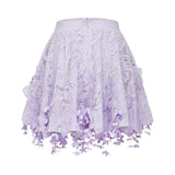 Lisette fauxfloral embellished top  skirt matching set