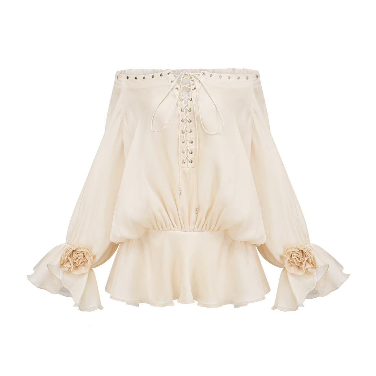 Lisette offshoulder chiffon mini dress