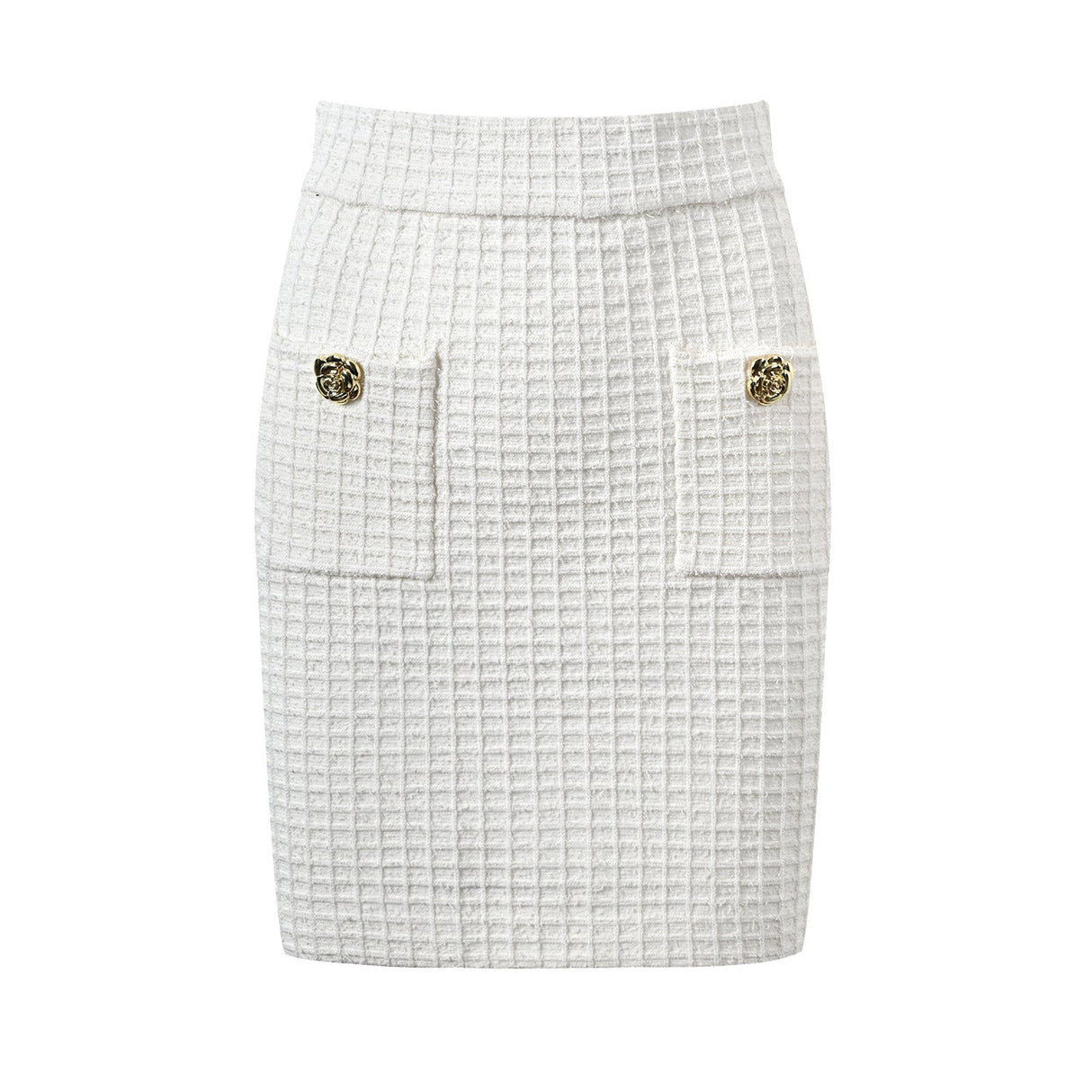 Livia Blazer & Skirt Set - Tailored Fit - Double - Breasted Design - Accents - Patch Pockets - Timeless Elegance