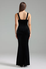 Lodovica Black Embellished Slim Silhouette Dress for Evening Events and Formal Gatherings