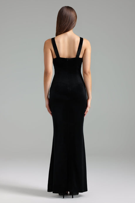 Lodovica Black Embellished Slim Silhouette Dress for Evening Events and Formal Gatherings