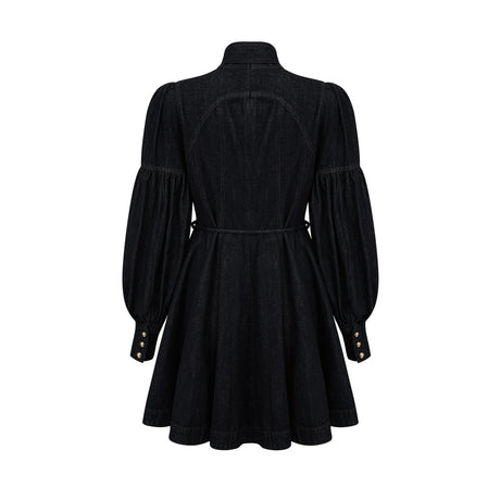 Lodovica Mini Dress Dark - Blue Contrast - Stitch Denim