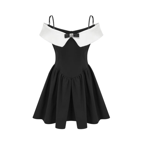 Lodovica Mini Dress Lodovica Reversible Off Shoulder Bowknot Panelled
