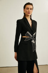 Lola Blazer with Crystal Bow Cut Out