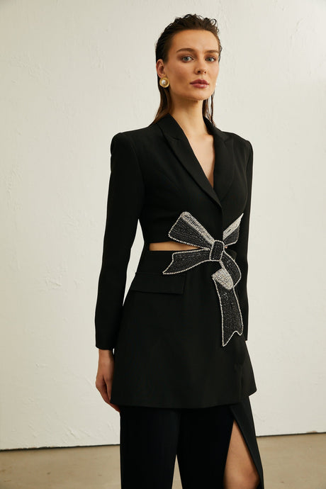 Lola Blazer with Crystal Bow Cut Out