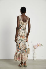 Lola Floral Maxi Dress with Crystal Embellishment