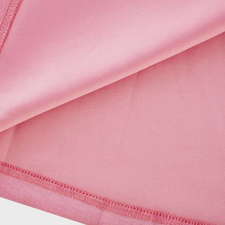 Lola Pink Maxi Dress with Faux - Flower Detail, Bow Neckline and Flounce Hem