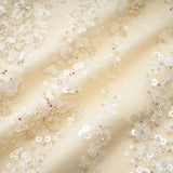 London Sequin Mini Dress with Mesh & Faux Pearl Embellishment