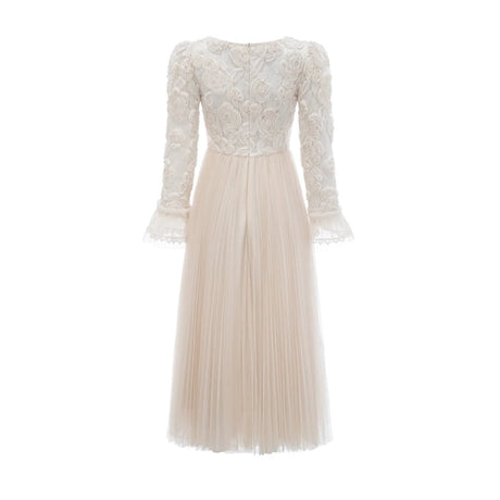 Lorelai Floral Appliqué Midi Dress