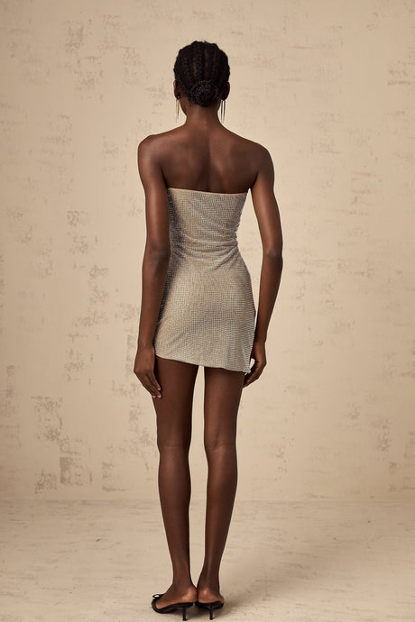 Lorelai Mini Dress Lorelai Strapless Rhinestone Flower Cut Out
