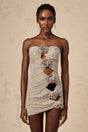Lorelai Mini Dress Lorelai Strapless Rhinestone Flower Cut Out