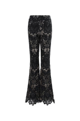 Lorelei Black Lace V-Neckline Tailored Fit Evening Dress
