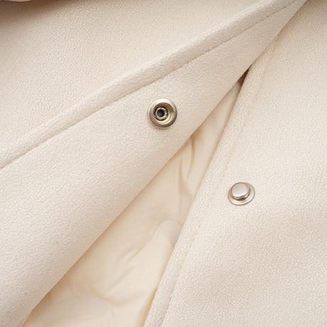 Lorenzina Coat Off White Suede Fox Fur Padded