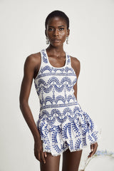 Lorina tiered ruffled mini dress