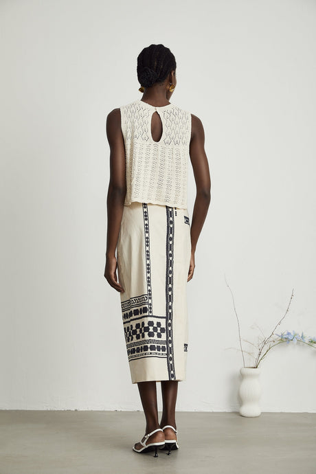 Louisa printed midi skirt