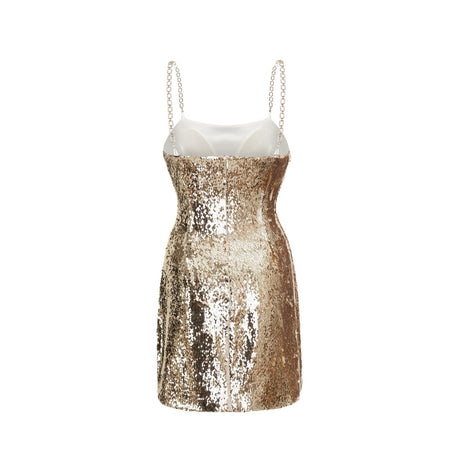 Lucia Mini Dress Gold Sequin Reversible Elegance & Glam