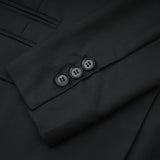 Luciana Blazer Black Wool Double Breasted Cinched & Padded