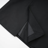 Luciana Blazer Black Wool Double Breasted Cinched & Padded